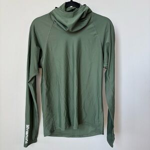 Tutublue Green Long Sleeve Rash Guard with Hood and Face Cover Size L
